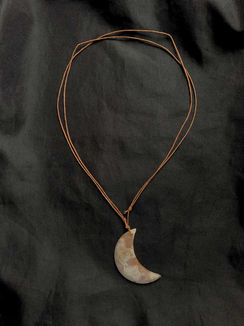 Botswana Agate Moon Necklace